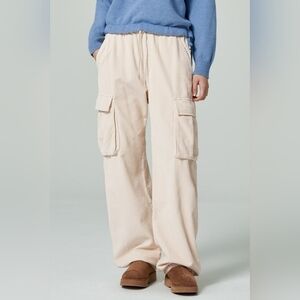 8 Seconds Corduroy  Wide Leg Cargo Pants Ivory Size 64